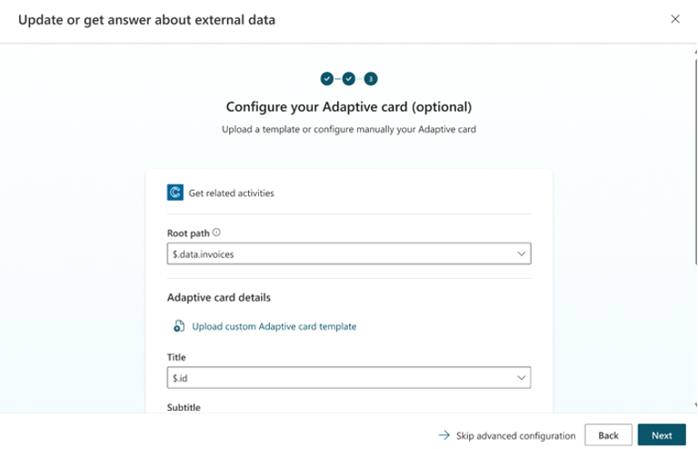 Adaptieve kaart configureren