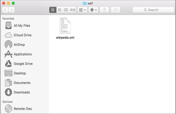 Wef folder in Office on Mac.