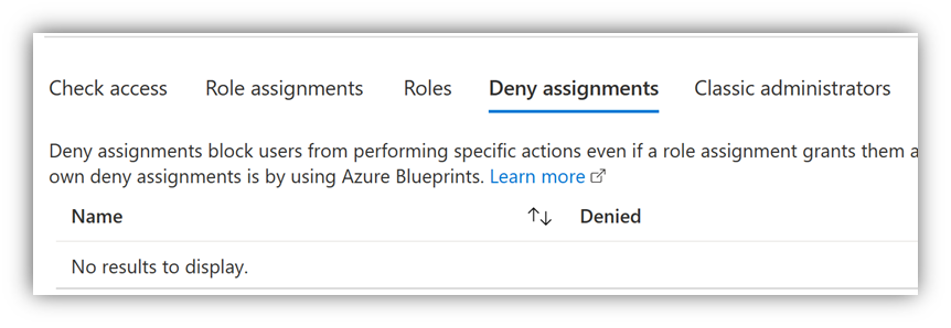 Deny assignments.