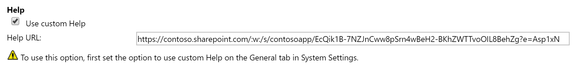 Aanpasbare Help-tabelinstelling.