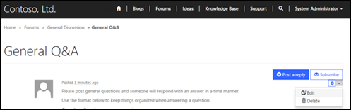 Een forumbericht bewerken.