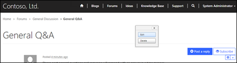 Een forumthread bewerken.