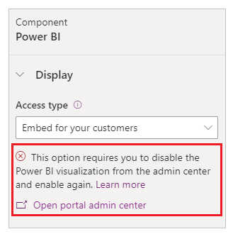 Power BI Embedded voor uw klanten - schakel visualisatie weer in.