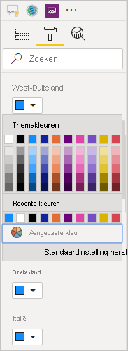 Screenshot shows colors you can select to change the color, including Theme colors and Recent colors.