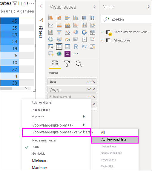 Remove option in conditional formatting menu