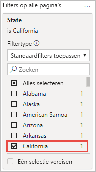 Screenshot showing how to Select a state.