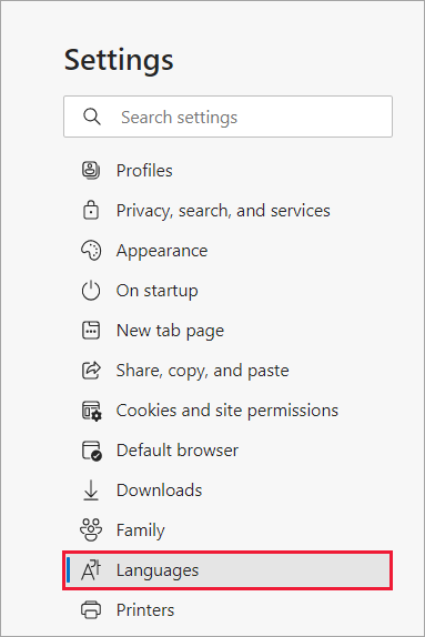 Schermopname van Microsoft Edge met de knop Instellingen.