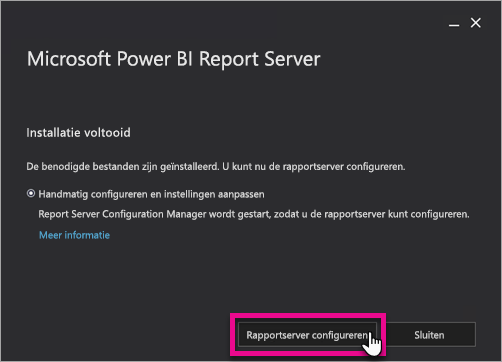 Configure the report server