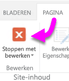 Schermopname van Stoppen met bewerken.