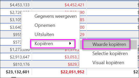 Screenshot that shows how to copy a cell value to use in other applications.