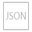 Pictogram voor JSON-connector.