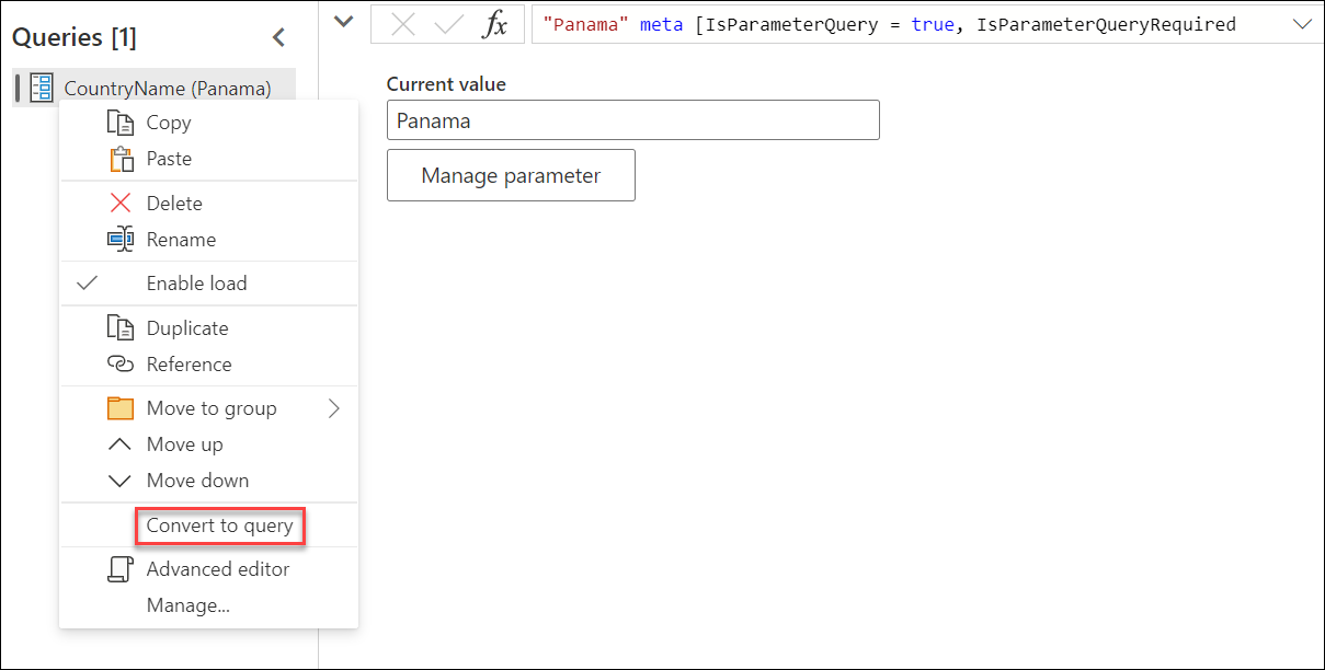 Converteren naar query.