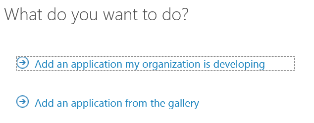 Selecteer Een toepassing toevoegen die mijn organisatie ontwikkelt