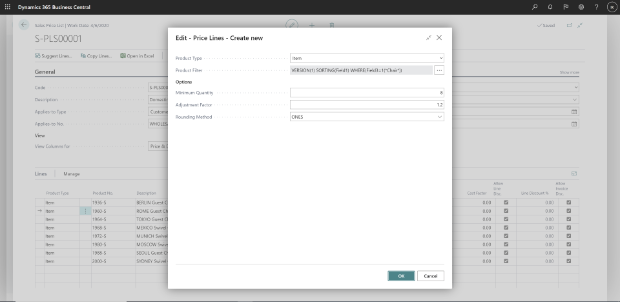 Shows Create new prices request page Create new prices request page