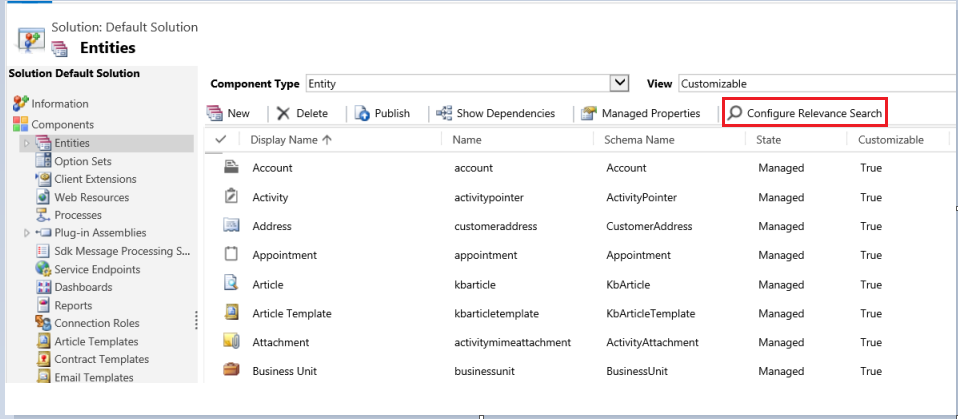 Zoeken op relevantie configureren