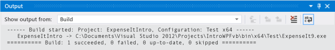 BuildWalk_VisualBasicBuildWarnings Output Window, Visual Basic Build Warnings