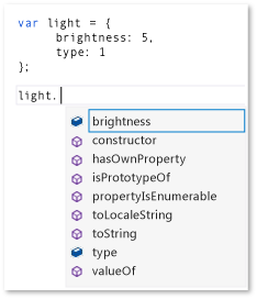 js_intellisense_completion Example of statement completion
