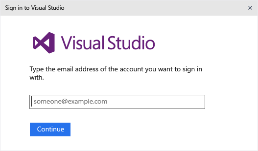 VS2015_acct_picker Visual Studio account picker