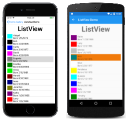 ListView Example