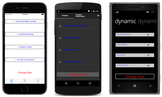 Blue Dynamic Style Example