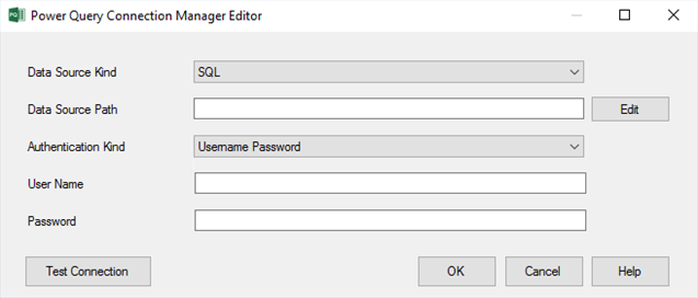 Verificatie van PQ Source Verbindingsbeheer-editor