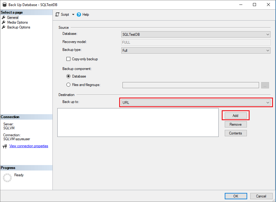 Reservekopie maken naar URL