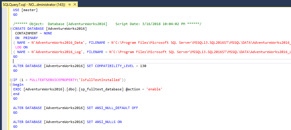 Gescripte database
