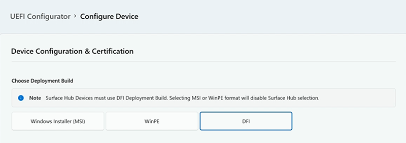 Screenshot showing screen to select DFI File