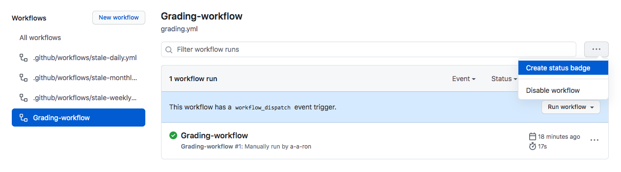 Schermopname van het uitschakelen van een werkstroom op GitHub.