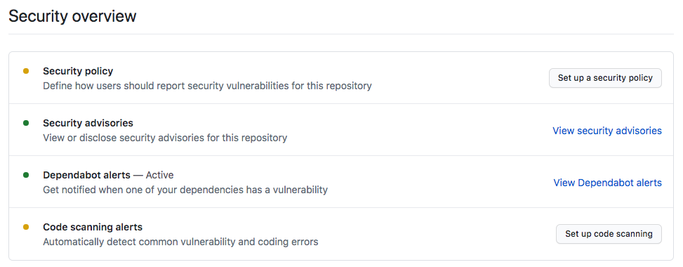 Schermopname van een lijst met beleidsregels, adviezen en waarschuwingen met koppelingen naar meer informatie.
