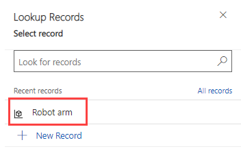 Screenshot showing a 3D model lookup form.