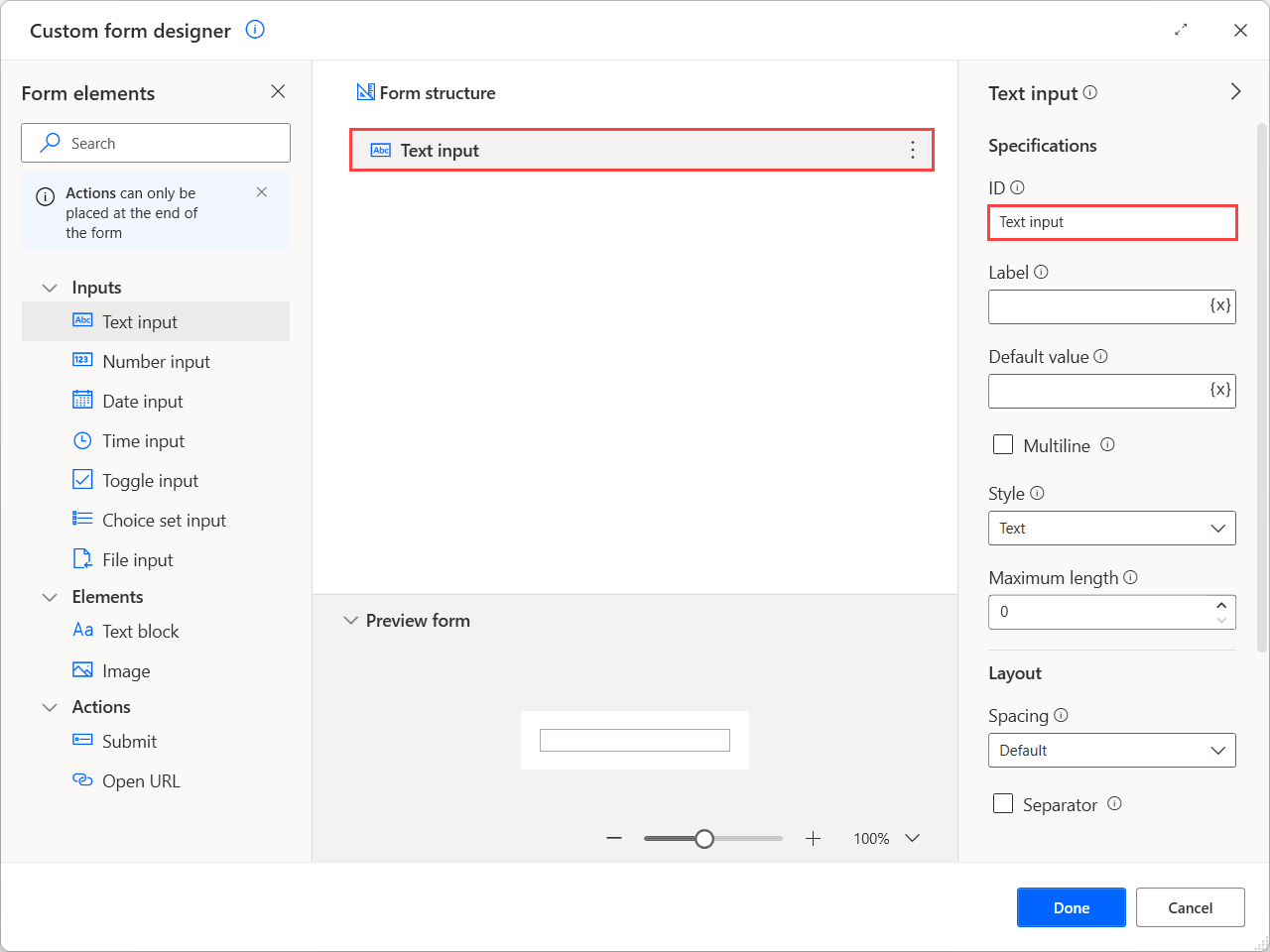 Screenshot of a selected text input element.