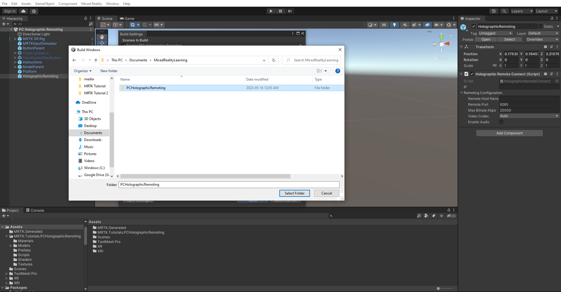 Screenshot of Select Folder.