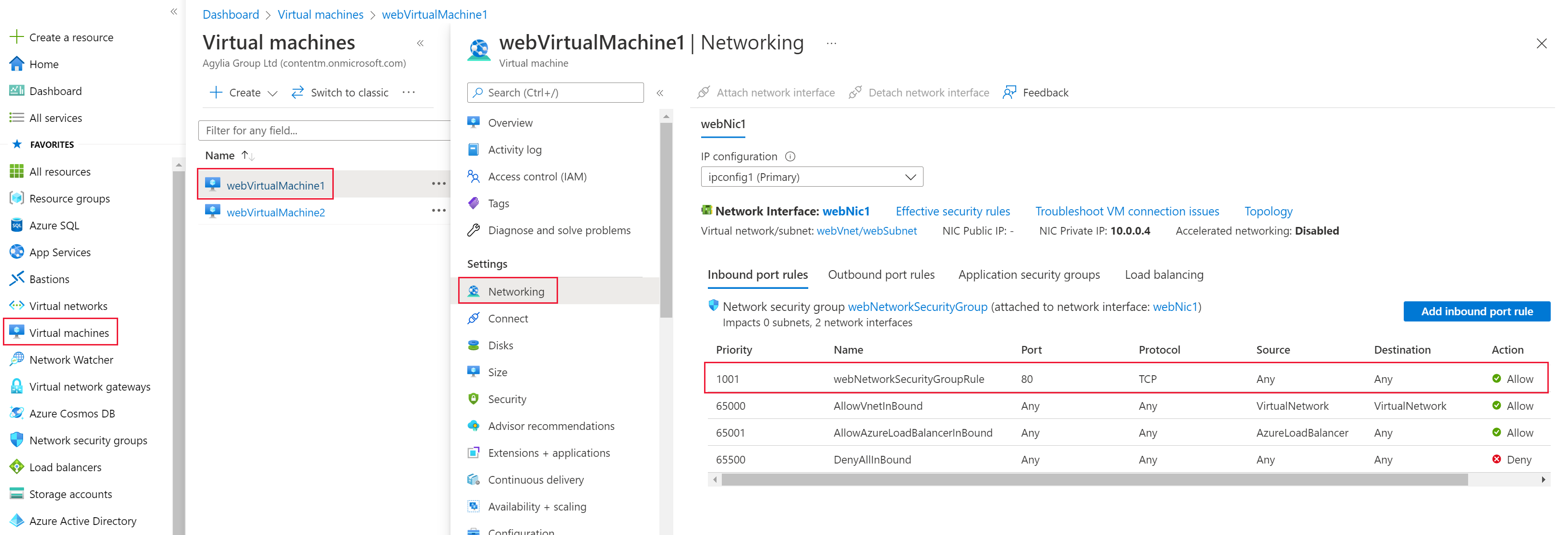 A screenshot showing an instance in the scale set highlighted.