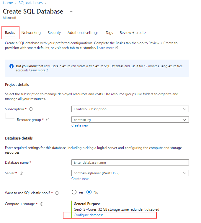 Configuring an Azure SQL Database Hyperscale