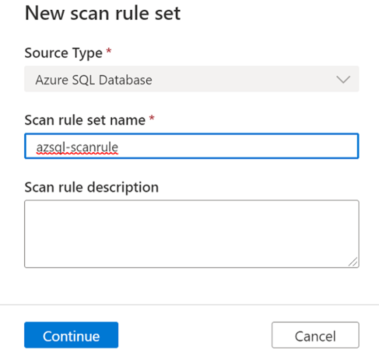 Screenshot of the new scan rule set page.