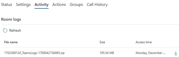 Schermopname van de verzamelde logboekbestanden.