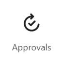 Image of the approvals card icon.