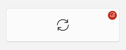Knop met een pictogram InfoBadge-