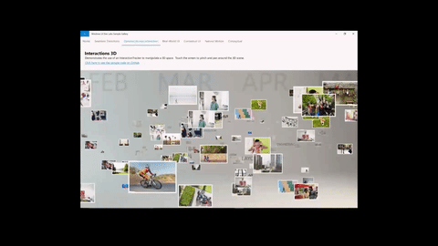 Voorbeeld van 3D-interacties