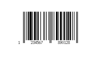 Voorbeeld van streepjescode - EAN-13