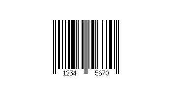 Voorbeeld van streepjescode - EAN-8