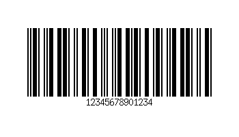 Voorbeeld van streepjescode - Interleaved 2 van 5