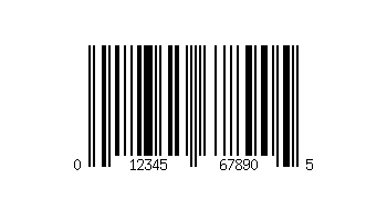 Voorbeeld van streepjescode - UPC A
