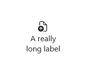 Knop van de app-balk met een omvattend label