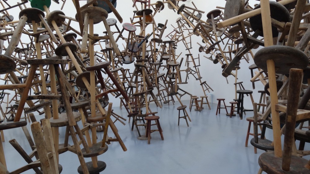 Artwork by Ai Weiwei. The installation, Bang, was shown in 2013.