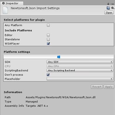 Platforminstellingen voor Newtonsoft-invoegtoepassingen configureren