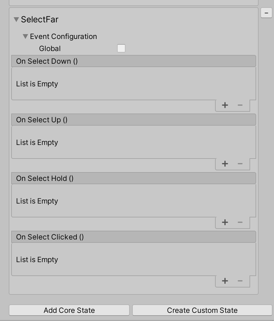 Select far component in de Inspector