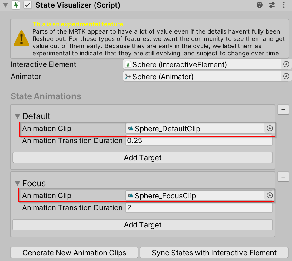Animatieclips in het onderdeel Status visualiseren
