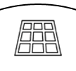 Schermopname van een pictogram dat wordt weergegeven in het wielmenu met het thema Hoog contrast Wit.